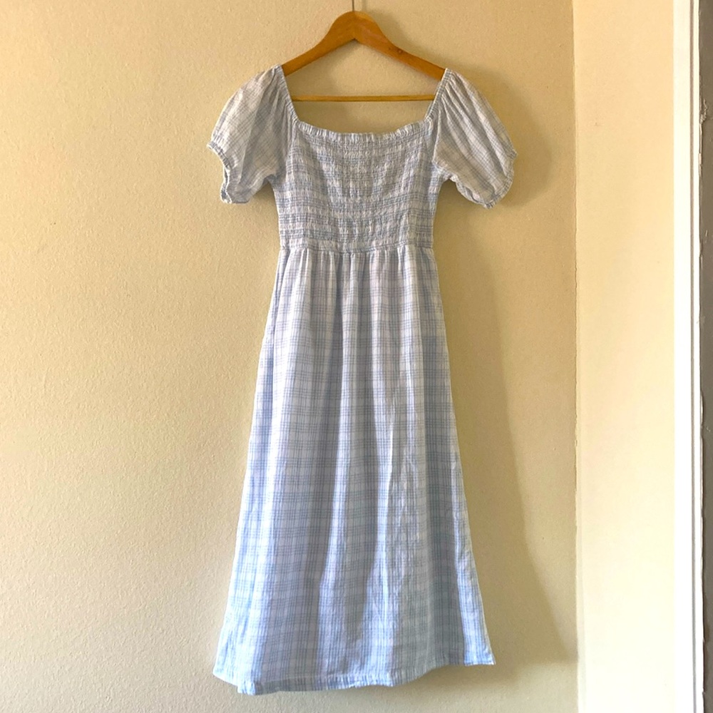 Baby Blue Jessica Simpson Gingham Summer Dress with pockets
